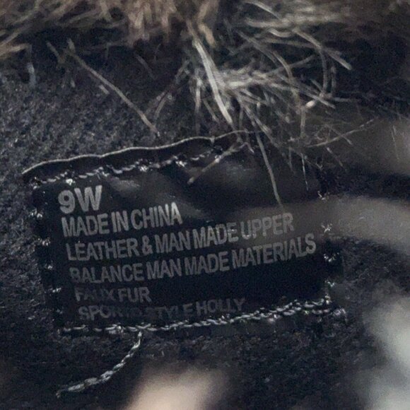 Sporto Holly Suede Boot Bootie Faux Fur Trim Burgundy Lace Up Block Heel 9 wide - Picture 12 of 12